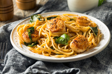 Homemade Italian Scallop Pasta