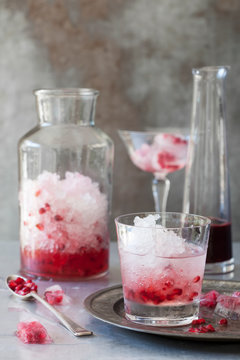 Pomegranate vodka cocktail