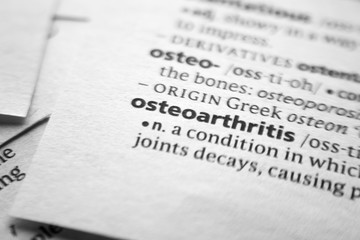 Word or phrase Osteoarthritis in a dictionary.