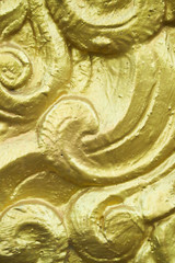 Golden Color Texture Pattern Design Or Temple Wall Decoration For Background