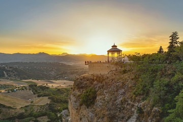 Fototapeta na wymiar Sunset in Ronda, Province of Malaga, Spain