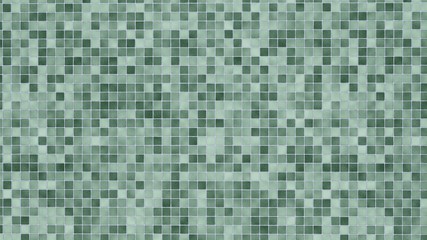 Background texture of square shaped green tiles.