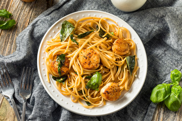 Homemade Italian Scallop Pasta