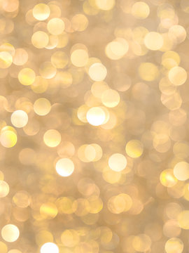 Christmas and New Year golden background with bright bokeh, vertical_