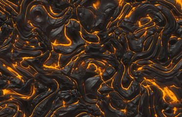 glowing magma