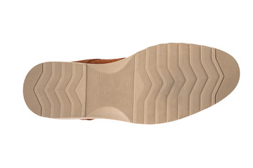 italian leather shoes, boots , moccasin, sport shoes,sole,  on a perfect white background, stock...
