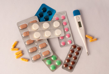 medicine pills close up