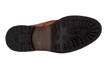 italian leather shoes, boots , moccasin, sport shoes,sole,  on a perfect white background, stock...