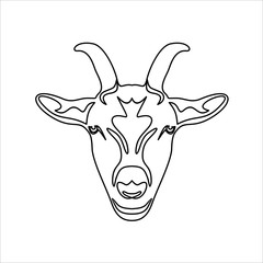 goat head.Element In Trendy Style.