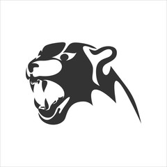 Jaguar head line.Continuous one line