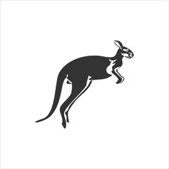 Fototapeta na wymiar One line design silhouette of kangaroo.hand drawn minimalism style. illustration