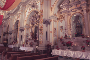 Tonatico, State of Mexico - Dec 2013 The Shrine of Our Lady of Tonatico is the most important church of the town, for its religious importance and its majesty of construction and interior details