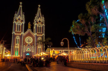 Christmas lighting in Corrales Boyacá Colombia