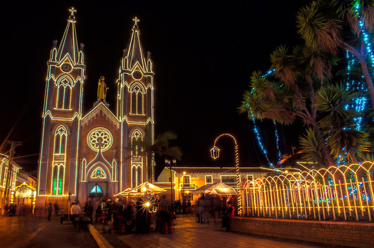 Christmas lighting in Corrales Boyac&aacute; Colombia