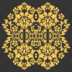 Decorative element traditional damask pattern. Vector ep 10.