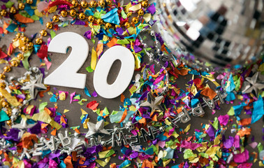 Celebrating The New Year 2020 With Confetti And Favors