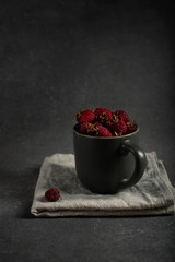 Raspberries in a Cup.