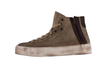 italian leather shoes, boots , moccasin, sport shoes,sole,  on a perfect white background, stock photography