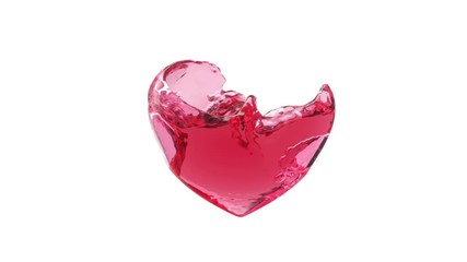 heart shape is filled with blood