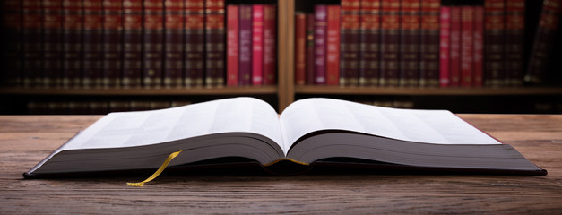 Close-up Of An Open Law Book