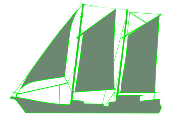 ship illustration white background