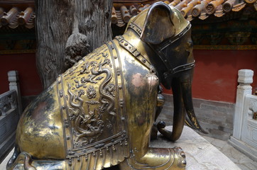 Elefante bronzo città proibita Pechino