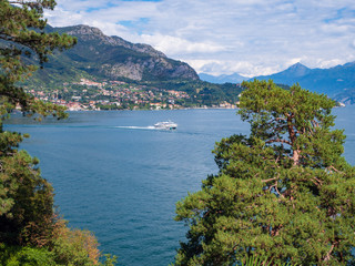 View of Lake Como from Villa Balbianello, Italy