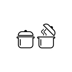 Restaurant vector icon, black simply menu icon