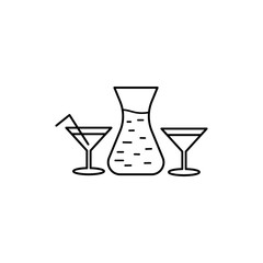 Restaurant vector icon, black simply menu icon