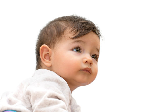 baby portrait image isolated with white color