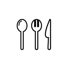 Restaurant vector icon, black simply menu icon