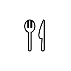 Restaurant vector icon, black simply menu icon