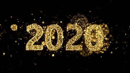 Happy New Year 2020 - Golden Sparkles