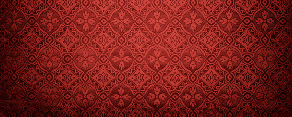 red wallpaper pattern.