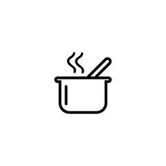 Restaurant vector icon, black simply menu icon