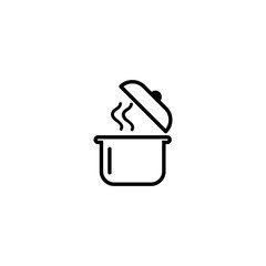 Restaurant vector icon, black simply menu icon