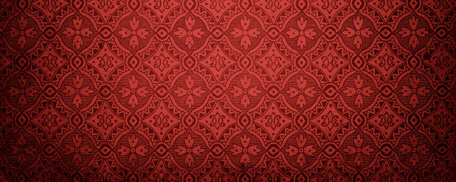 red wallpaper pattern.