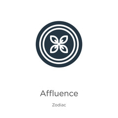 Affluence icon vector. Trendy flat affluence icon from zodiac collection isolated on white background. Vector illustration can be used for web and mobile graphic design, logo, eps10