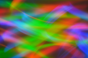 Iridescent blurred light traces as abstract background