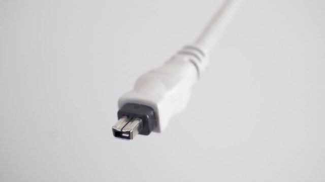 Shift Focus on FireWire 4 Pin Cable Close Up