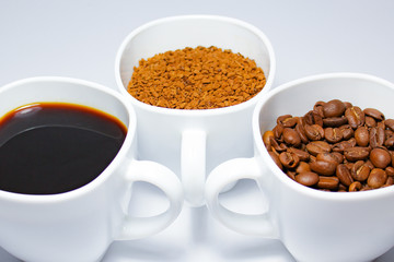 coffee cups on a white background