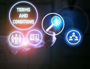 Handwriting text writing Terms And Conditions. Conceptual photo rules that apply to fulfilling a particular contract