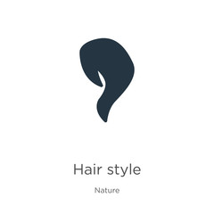 Hair style icon vector. Trendy flat hair style icon from nature collection isolated on white background. Vector illustration can be used for web and mobile graphic design, logo, eps10