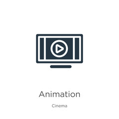 Animation icon vector. Trendy flat animation icon from cinema collection isolated on white background. Vector illustration can be used for web and mobile graphic design, logo, eps10