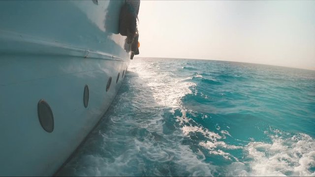 Cruise yacht in the ocean