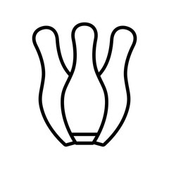 Bowling pin vector icon design templates