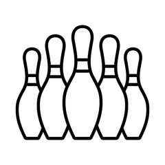 Bowling pin vector icon design templates