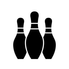 Bowling pin vector icon design templates