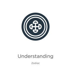 Fototapeta premium Understanding icon vector. Trendy flat understanding icon from zodiac collection isolated on white background. Vector illustration can be used for web and mobile graphic design, logo, eps10