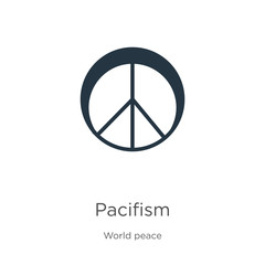 Fototapeta premium Pacifism icon vector. Trendy flat pacifism icon from world peace collection isolated on white background. Vector illustration can be used for web and mobile graphic design, logo, eps10